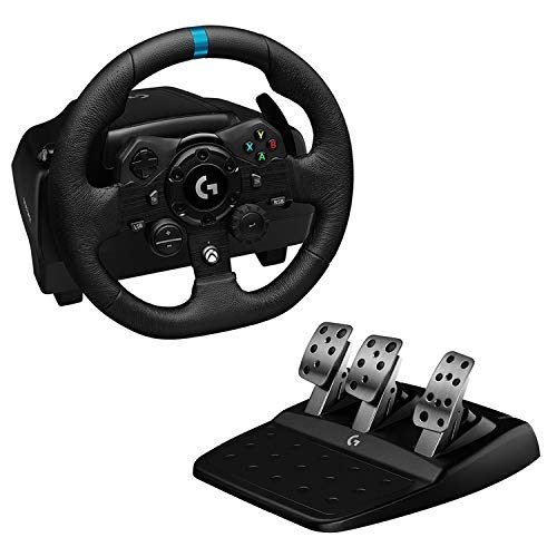 Logitech G 923 – Volante de carreras y pedales para Xbox X|S, Xbox One y PC con TRUEFORCE