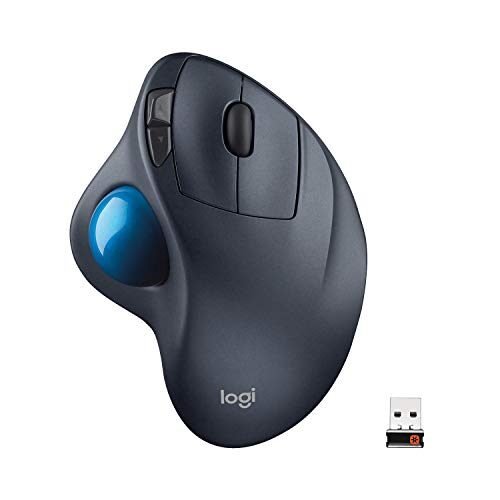 Logitech M570 – Mouse inalámbrico Trackball – Diseño ergonómico con forma esculpida a la derecha