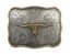 Long Horn Bull Western Belt Buckle