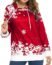 LOTUCY Christmas Women Sweatshirt Casual Hoodie Jumper Graphics Loose Snowflake Print Pocket Pullover Long Sleeve Sweater Xmas Holiday Funny tops (Red, XL)
