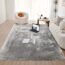 Carvapet Luxury Soft Faux Sheepskin Fur Area Rugs for Bedside Floor Mat Plush Sofa Cover Seat Pad for Bedroom, 2.3ft x 5ft,Grey