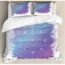 Ambesonne Mandala Duvet Cover Set, Medallion Design Floral Patterns and Leaves Boho Hippie Style Prints, Decorative 3 Piece Bedding Set with 2 Pillow Shams, King Size, Turquoise Purple