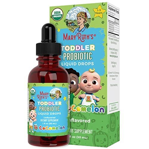 MaryRuth’s Cocomelon – Gotas líquidas probióticas para niños de 1 a 3 años