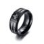 Black Stainless Steel Rings for Men, Fashion Wedding Promise Male Band Rings Set, Simple Cool Spinner Anxiety Rings Pack for Men Women Size 6-11. (1-16 Pcs Black, 11)