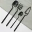 Matte Black Silverware Set, Satin Finish 20-Piece Stainless Steel Flatware set, Tableware Cutlery Set Service for 4, Utensils for Kitchens, Dishwasher Safe