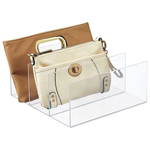 mDesign Organizador de bolsos de plástico