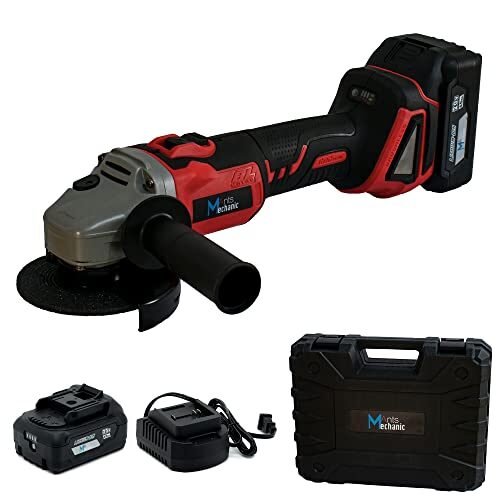 MechanicAnts Amoladora angular inalámbrica de 20 V, se adapta a discos de 4 pulgadas