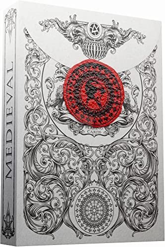 Cartas medievales con sello único y libro electrónico de juego de cartas