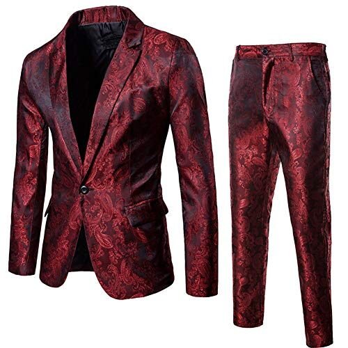 Conjunto de 2 piezas con estampado de cachemira para hombre