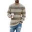 Sweatshirts for Men Mens Casual Sweater Turtleneck Shirts Multi-Color Striped Tops Men Sweaters Fashion Winter Thermal Sweater Turtleneck Long Sleeve Dark Grey Black