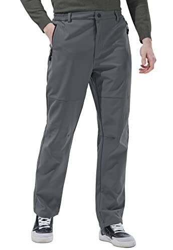 Pantalones impermeables con forro polar para hombre