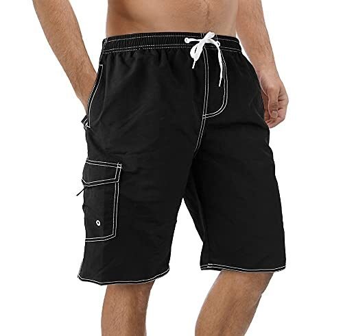 Traje de baño para hombre, de secado rápido, con forro de malla