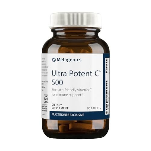 Metagenics Vitamina C Ultra Potent-C de 500 mg – Suplemento de vitamina C suave y tamponada