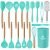 MIBOTE Juego de utensilios de cocina de silicona de 17 piezas con soporte