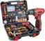 DEKOPRO 126 Piece Power Tool Combo Kits with 8V Cordless Drill, 10MM 3/8'' Keyless Chuck, Professional Household Home Tool Kit Set, DIY Hand Tool Kits for Garden Office House Repair