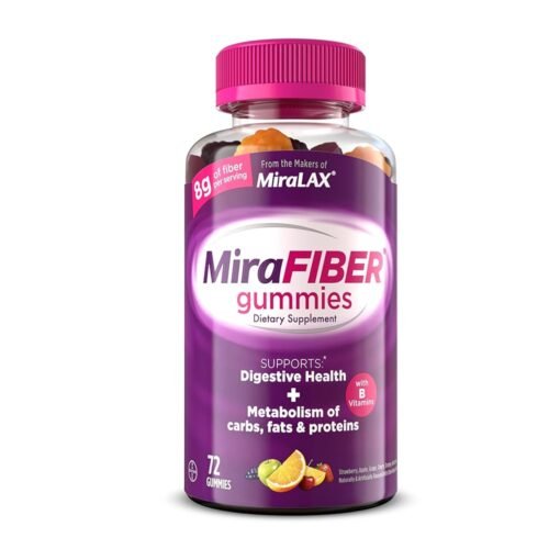MiraLAX Nuevas gomitas MiraFIBER de 0.31 onzas de fibra prebiótica diaria con vitaminas