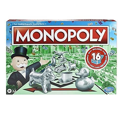 MONOPOLY Juego de mesa familiar para 2 a 6 jugadores