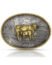 Montana Silversmiths Rope Trimmed Filigree Engraved Classic Western Buckle (Cow and Calf Pastoral Scene)