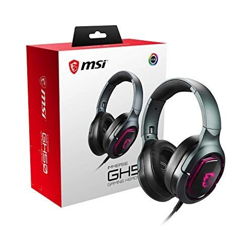 MSI Immerse GH50 – Auriculares para juegos con cable, sonido envolvente 7.1
