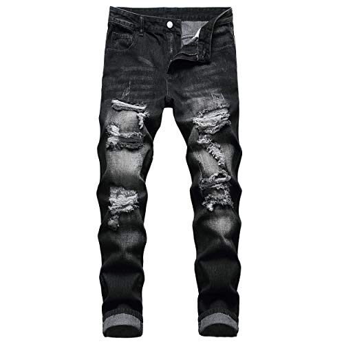 MXCVYCC Jeans rasgados para hombre