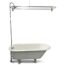 My PlumbingStuff RX2300J JUMBO Clawfoot Tub Add-a-Shower - 60” D-Style Shower Rod with Shower Rings - JUMBO Chrome-Bell Showerhead - B3100 Ball-Valve Technology - 12 Shower-Curtain Rings