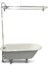 My PlumbingStuff RX2300J JUMBO Clawfoot Tub Add-a-Shower - 60” D-Style Shower Rod with Shower Rings - JUMBO Chrome-Bell Showerhead - B3100 Ball-Valve Technology - 12 Shower-Curtain Rings