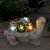 Nacome – Estatua de jardín solar con suculentas y 7 luces led