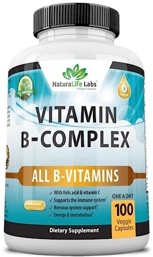 NaturaLife Labs A Higher Standard Complejo de vitamina B con vitamina C y ácido fólico