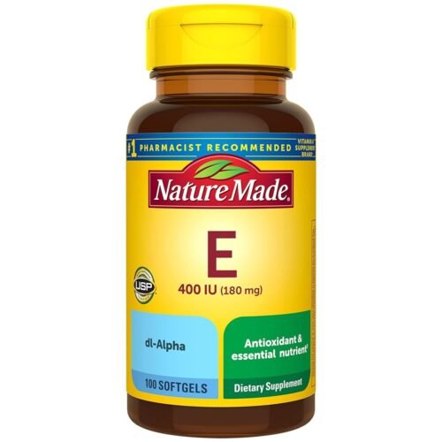 Nature Made Vitamina E 180 mg (400 UI) dl-alfa, suplemento dietético para apoyo antioxidante