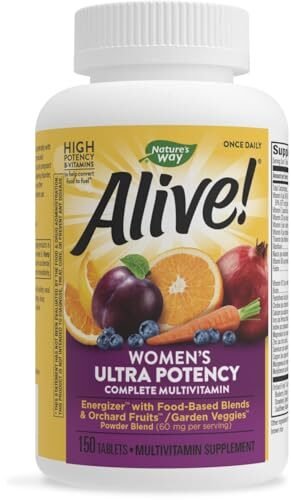 Nature’s Way ¡Alive! Multivitamínico completo de ultra potencia diario para mujer