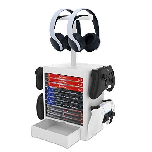 NexiGo Organizador de auriculares y juegos (hasta 10 juegos) para PS5 PS4 Playstation/Xbox Series S y X/Switch