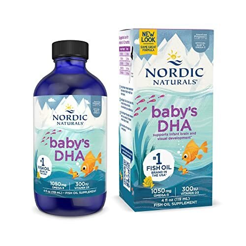 Nordic Naturals DHA del bebé, sin sabor, 4 onzas, 1050 mg de Omega-3
