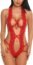 Avidlove Sexy Lingerie For Women Deep V Halter Lingerie Teddy One Piece Bodysuit Lace Babydoll (S, Red)