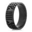 King Ring Tire Ring, 6mm - Titanium Ring for Men & Women - Car Racer & Biker Groove Tread Band Ring - Black 9