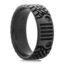 King Ring Tire Ring, 6mm - Titanium Ring for Men & Women - Car Racer & Biker Groove Tread Band Ring - Black 9