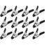 12 Pack Spring Clamps, 3.5inch Plastic Clips, Small Backdrop Clips, Clamps Heavy Duty, Spring Clips for Crafts, Backdrop Stand, Woodworking, Photography Studios (Black)