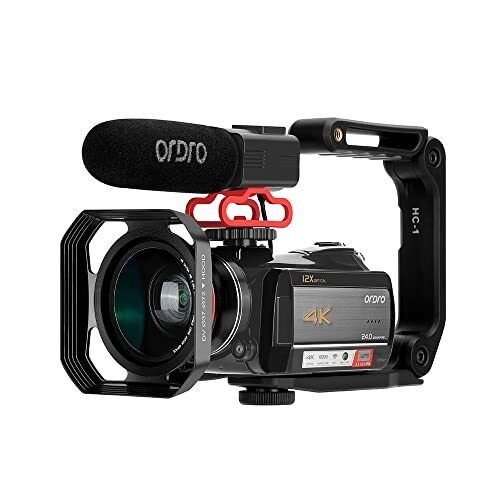 ORDRO AC5 4K Videocámara con zoom óptico Ultra HD Cámara de video Vlogging