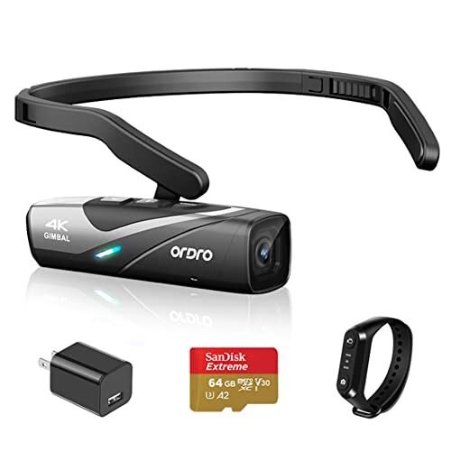 ORDRO EP8 – Cámara FPV manos libres, videocámara Ultra HD 4K 60FPS con sensor de 1/2.8″