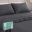 Twin Sheets - 100% Organic Cotton Twin Sheets Set - Charcoal Grey, GOTS Approved- Twin Bed Sheets, 400TC, Soft Sateen Weave, Sabanas Twin - Deep Pocket Twin Sheets Fitted, Twin Sheets Cotton