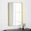 PAIHOME Upgrade Gold Bathroom Mirror, 24x36 Inch Stainless Steel Frame Vanity Mirror, Rounded Corner Rectangle Modern Mirror, Vertical Or Horizontal Hanging Mirrors for Wall Decor, Living Room