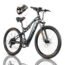 PASELEC Electric Mountain Bikes for Adults 27.5'' Electric Bicycle, 48 v 500W Ebike with13ah Hidden Lithium Battery,Professional 7-Speed Gears (Blk-Orange)