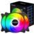 PCCOOLER Ventilador de carcasa de 4.724 in, paquete de 3 ventiladores de PC