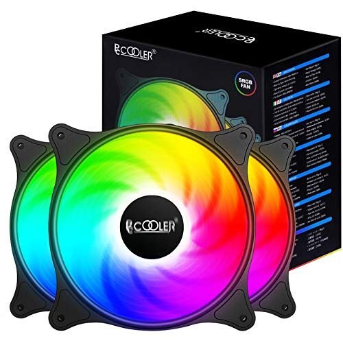 PCCOOLER Ventilador de carcasa de 4.724 in, paquete de 3 ventiladores de PC