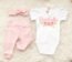Newborn Baby Girl Clothes Outfits Infant Hooded Sweatshirt Pants Headband Toddler Girl Clothing Set Peach