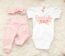 Newborn Baby Girl Clothes Outfits Infant Hooded Sweatshirt Pants Headband Toddler Girl Clothing Set Peach