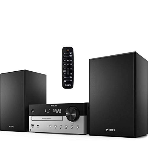 PHILIPS Sistema estéreo Bluetooth para el hogar con reproductor de CD, MP3, USB