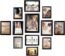 Picture Frames Set for Wall Decor- 12 Pack Family Photo Frames for Wall White Grey Including One 8x10 / Four 5x7 / Five 4x6 / Two 6x8 Inch