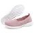 poemlady – Mocasines de punto sin cordones para mujer