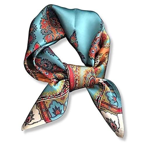 PoeticEHome Bufanda cuadrada de seda de morera 100% pura de 27 x 27 pulgadas