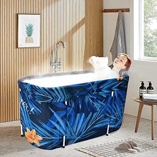 Bañera portátil, bañera plegable portátil para adultos